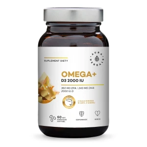 AURA HERBALS Omega+ D3-vitamiini 2000 IU (60 sgel-kapselia) – Nuvalia