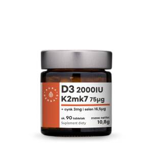 AURA HERBALS Vitamin D3 + K2 + Zinc + Selenium (90 tabs) - Nuvalia
