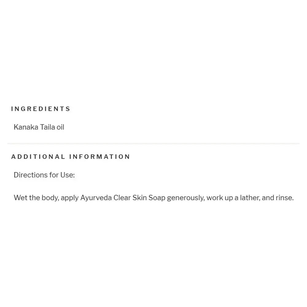 Ayurveda Clear Skin Soap - 125g - Image 2
