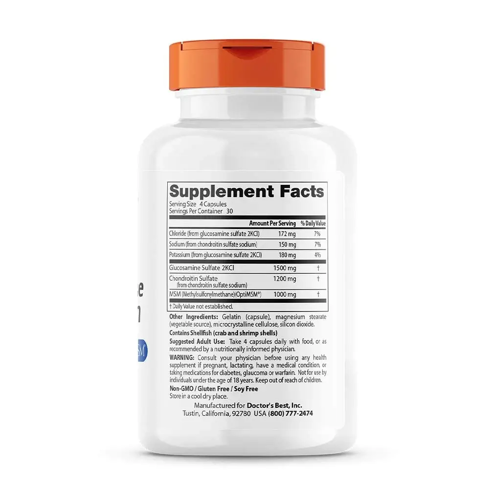 Glucosamine Chondroitin MSM with OptiMSM - 120 caps - Image 2