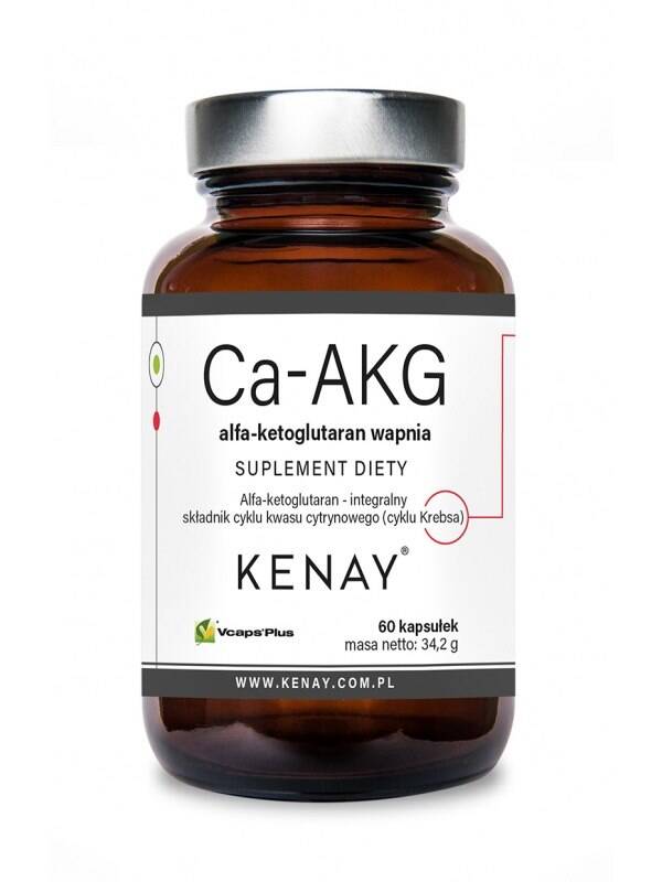 KENAY Ca-AKG calcium alpha-ketoglutarate (60 caps) - Nuvalia