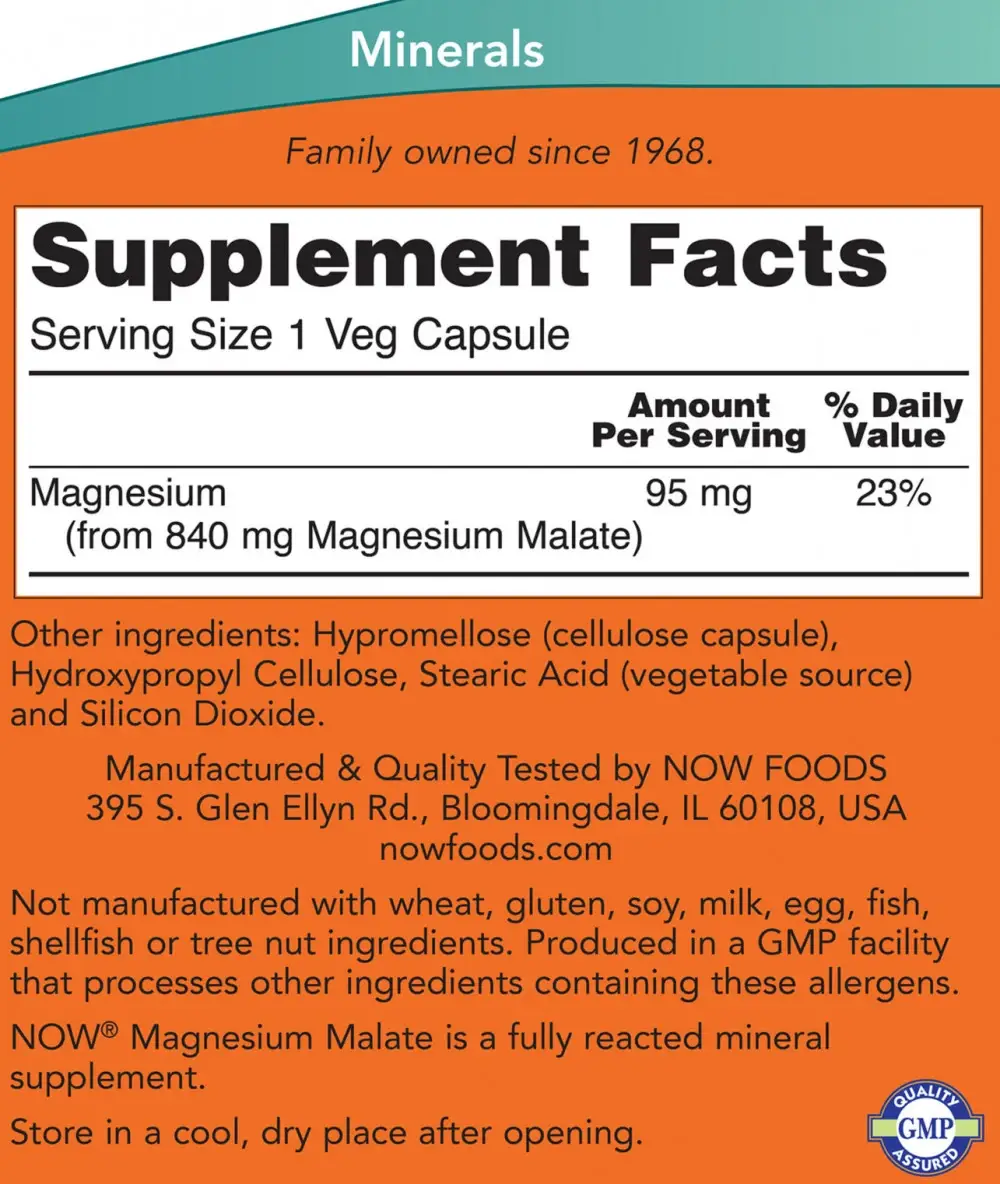 Magnesium Malate Caps - 180 vcaps - Image 2