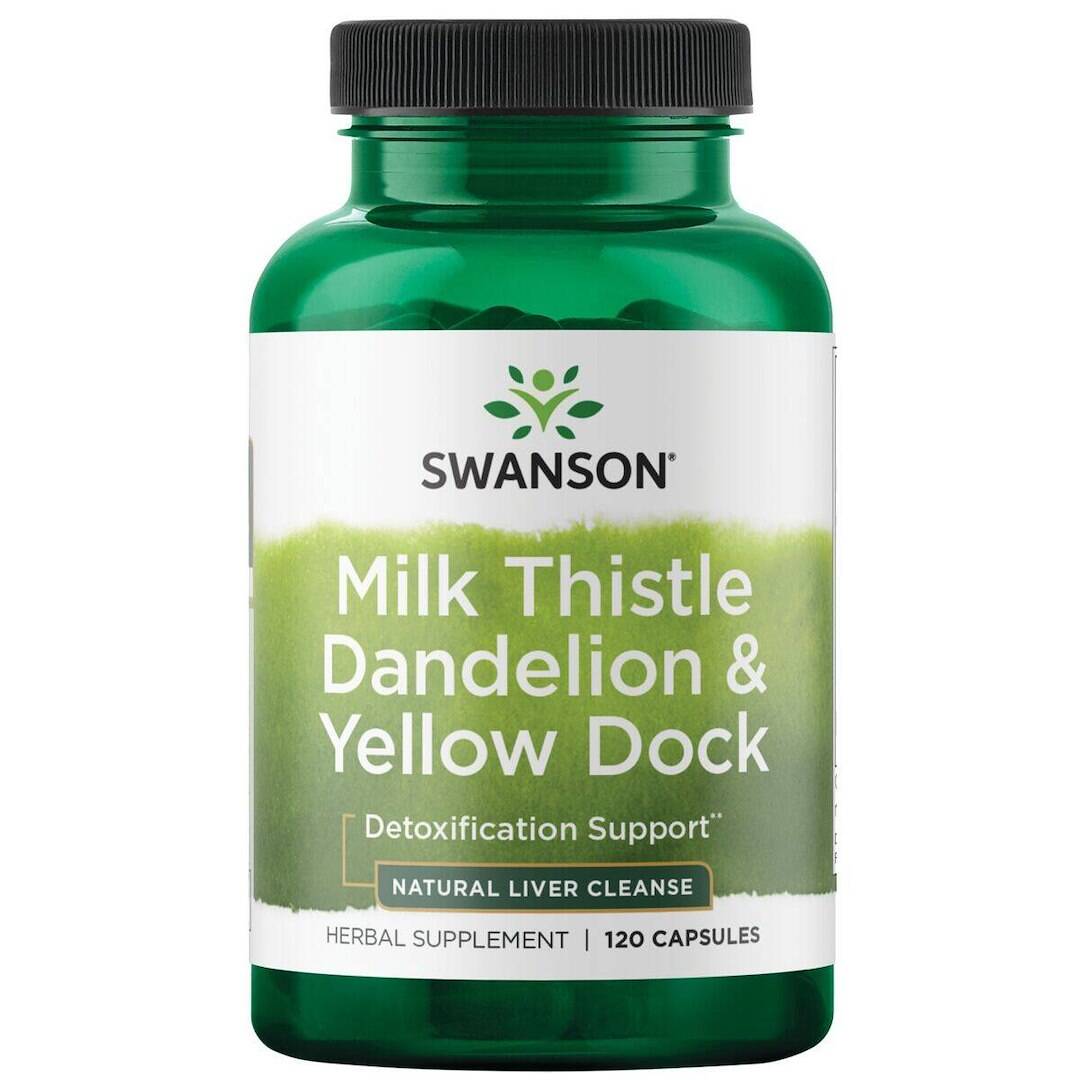 Milk Thistle Dandelion & Yellow Dock - 120 caps - Nuvalia