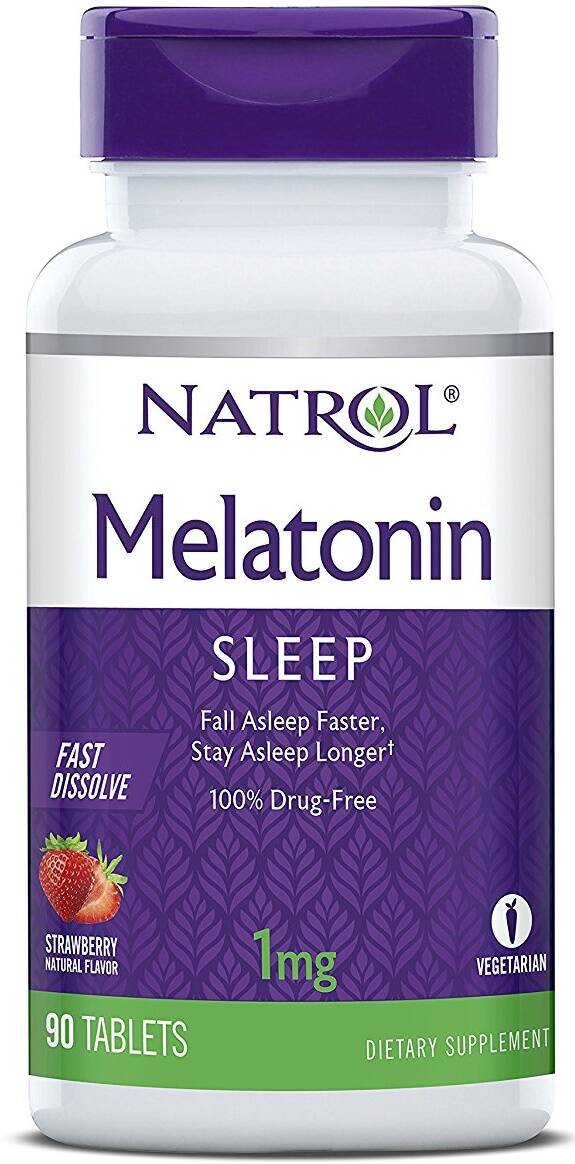 Natrol - Melatonin Fast Dissolve, 1mg - 90 tabs – Kuva 3