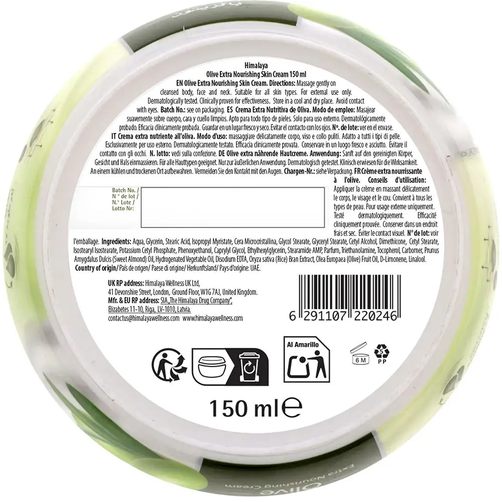 Olive Extra Nourishing Cream - 150 ml. - Image 2