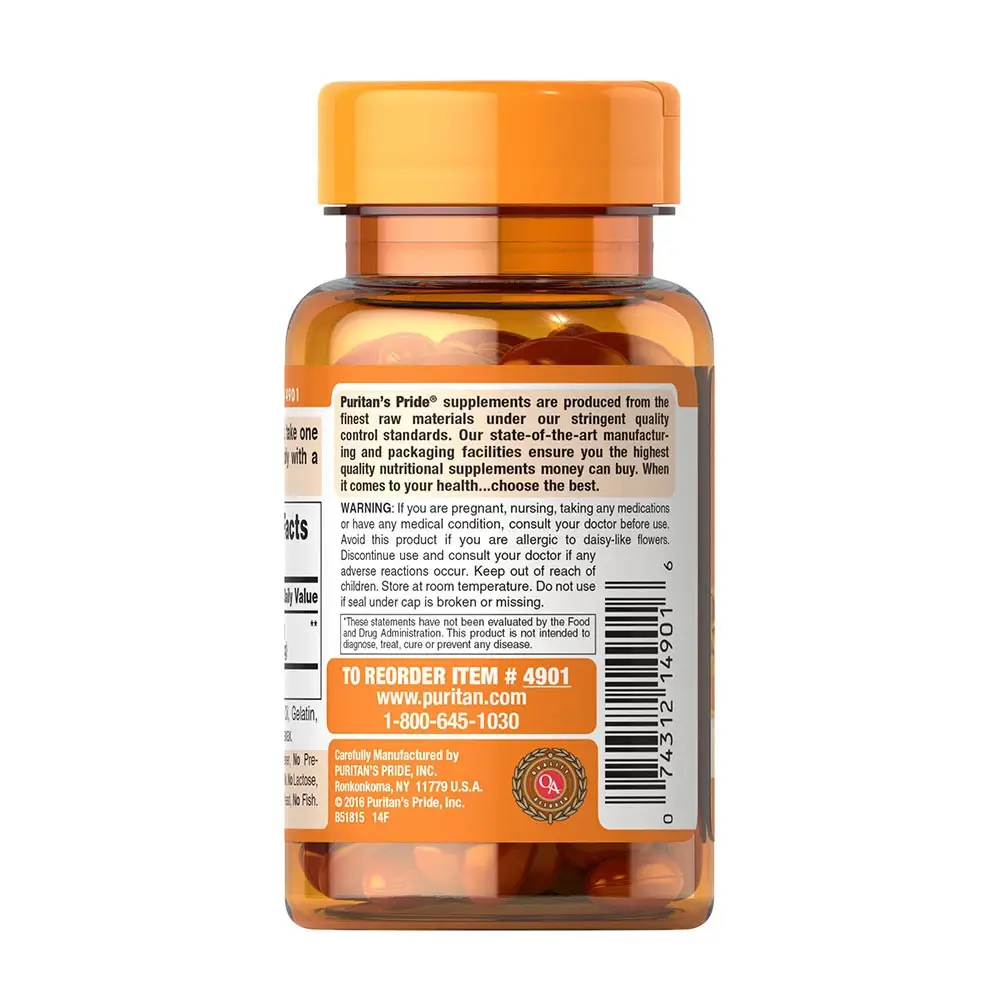 Puritans Pride Lutein 20MG With Zeaxanthin (60 Softgels) - Image 7
