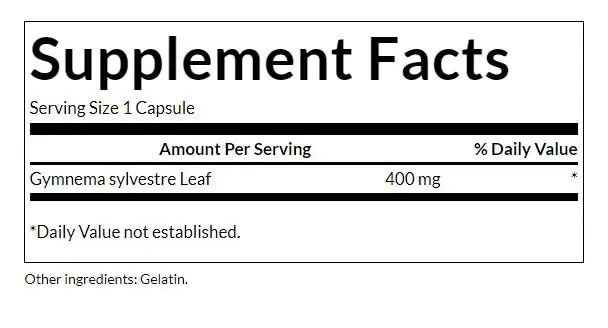 SWANSON Gymnema Sylvestre 400mg 100 kaps - Image 3