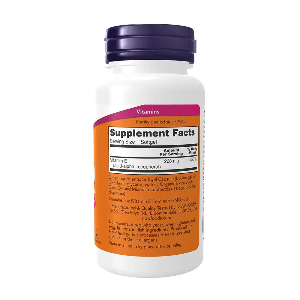 Vitamin E-400 - Natural (Mixed Tocopherols) - 100 softgels - Image 2