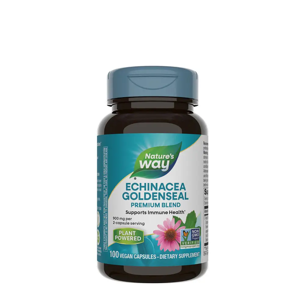 Natures Way Echinacea Goldenseal Premium Blend (100 Capsules) - Nuvalia