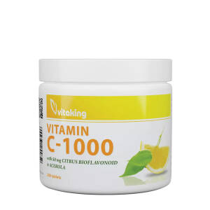 Vitaking Vitamin C 1000 mg with 50 mg Citrus Bioflavonoids and Acerola (200 Tablets) - Nuvalia